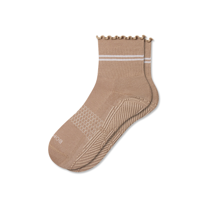Bombas Women's Studio Gripper Quarter Socks, Non-Slip Yoga & Pilates Socks