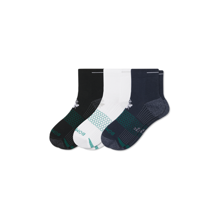 Bombas Men's Golf Quarter Sock 3-Pack