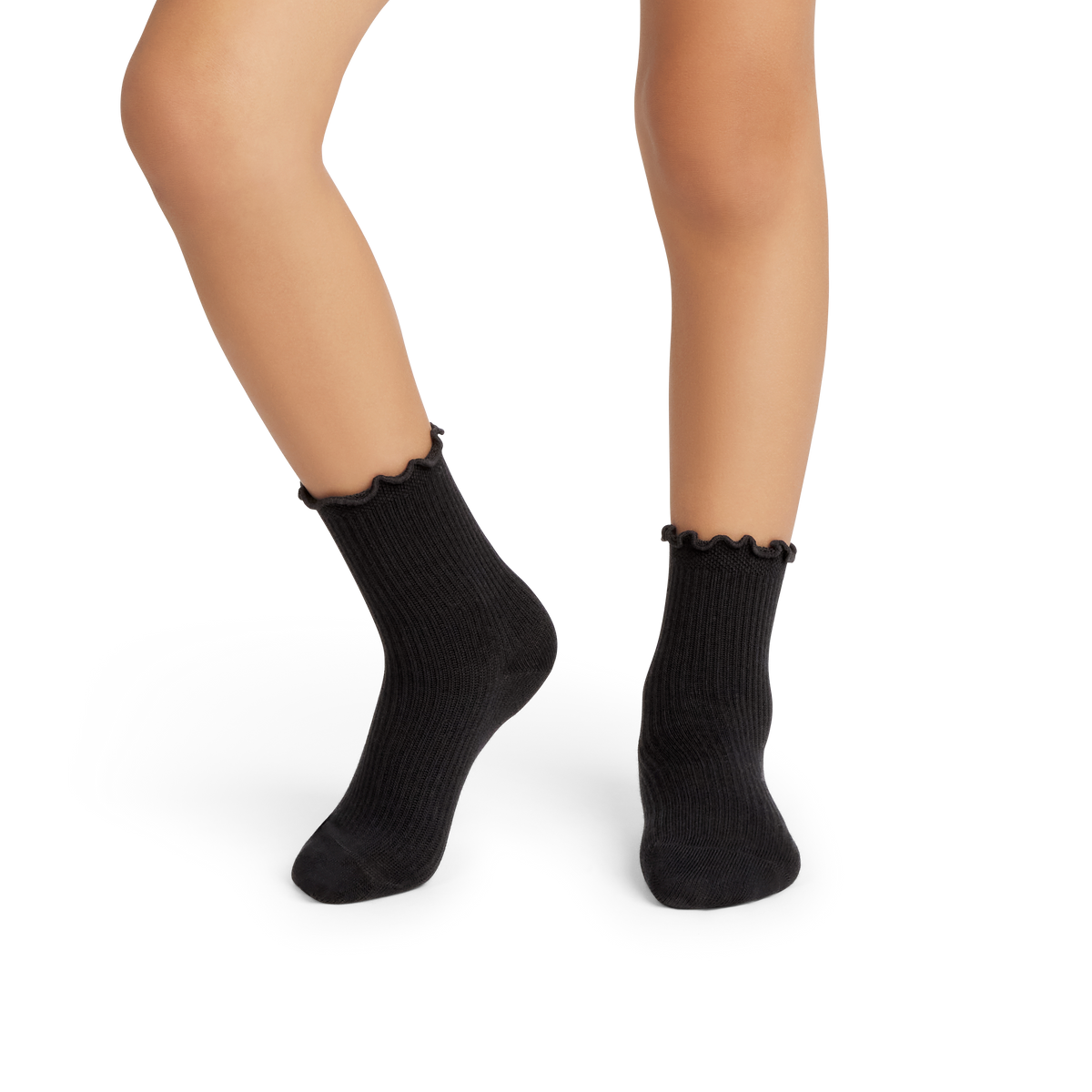 Bombas Junior Ruffle Rib Socks 4-Pack - Kids Seamless Toe Lightweight Socks