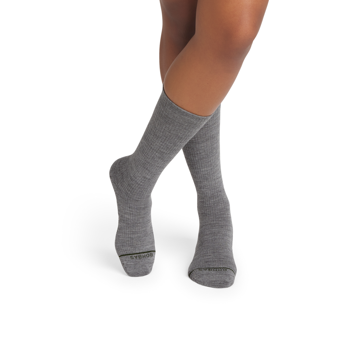 Bombas Women's Merino Wool Blend Modern Rib Calf Sock 8-Pack