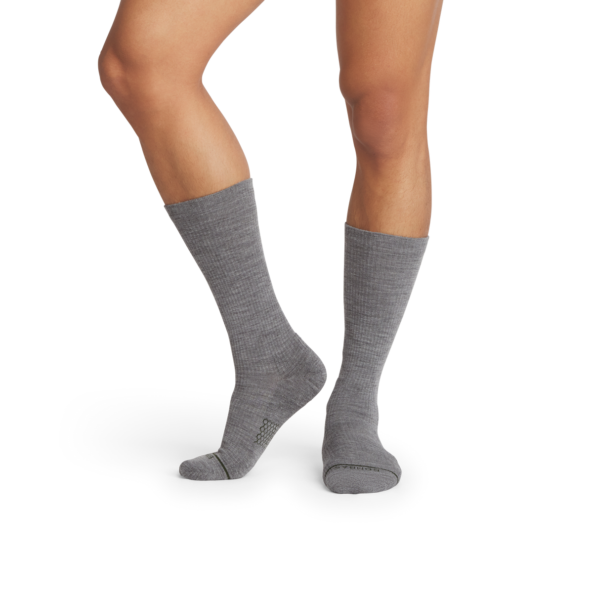 Bombas Men's Merino Wool Blend Modern Rib Calf Socks 8-Pack