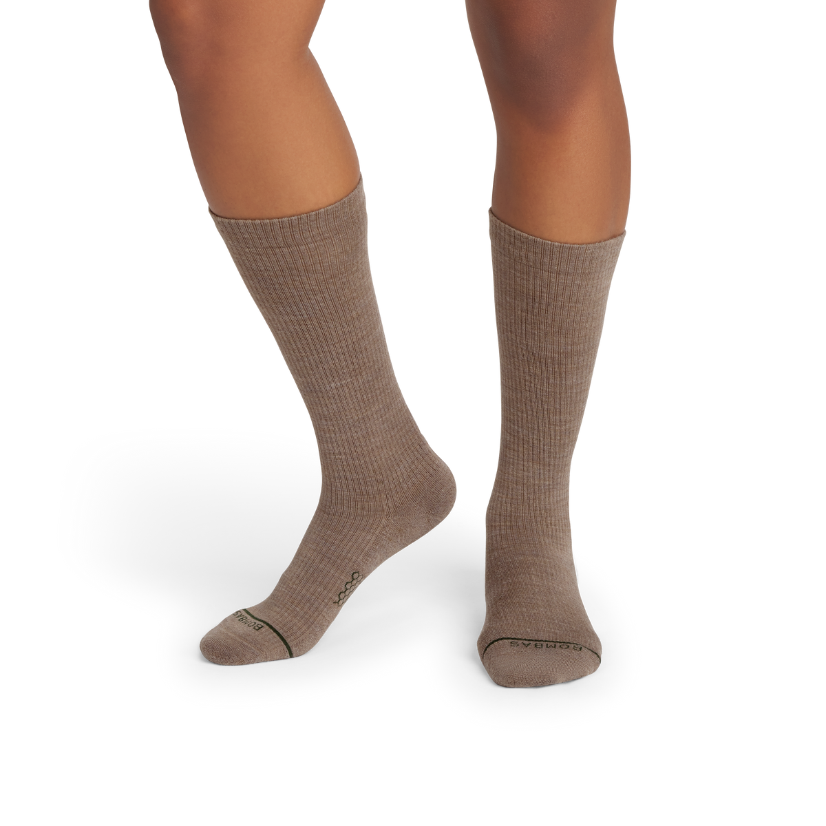 Bombas Women's Merino Wool Blend Modern Rib Calf Sock 8-Pack