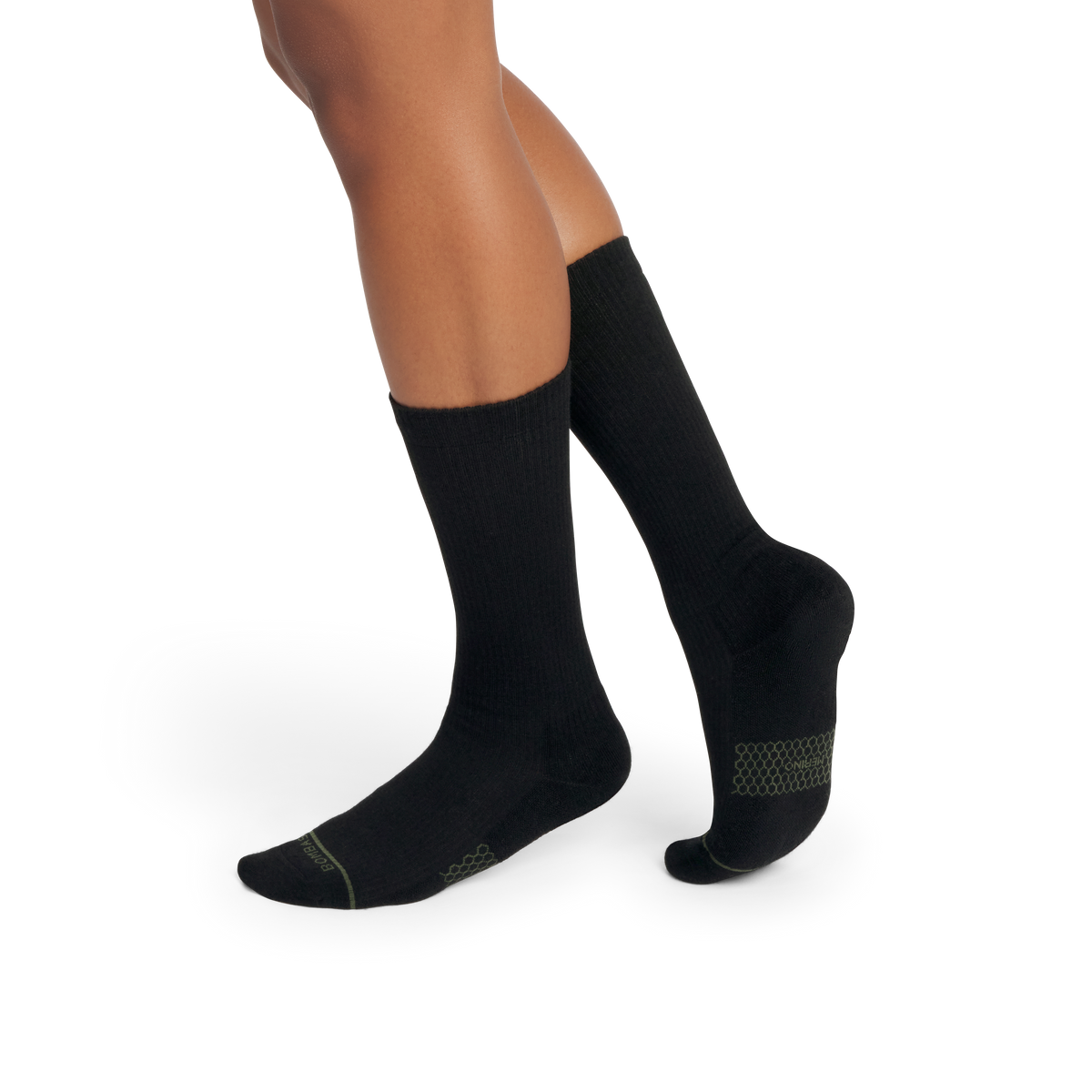 Bombas Women's Merino Wool Blend Modern Rib Calf Sock 4-Pack