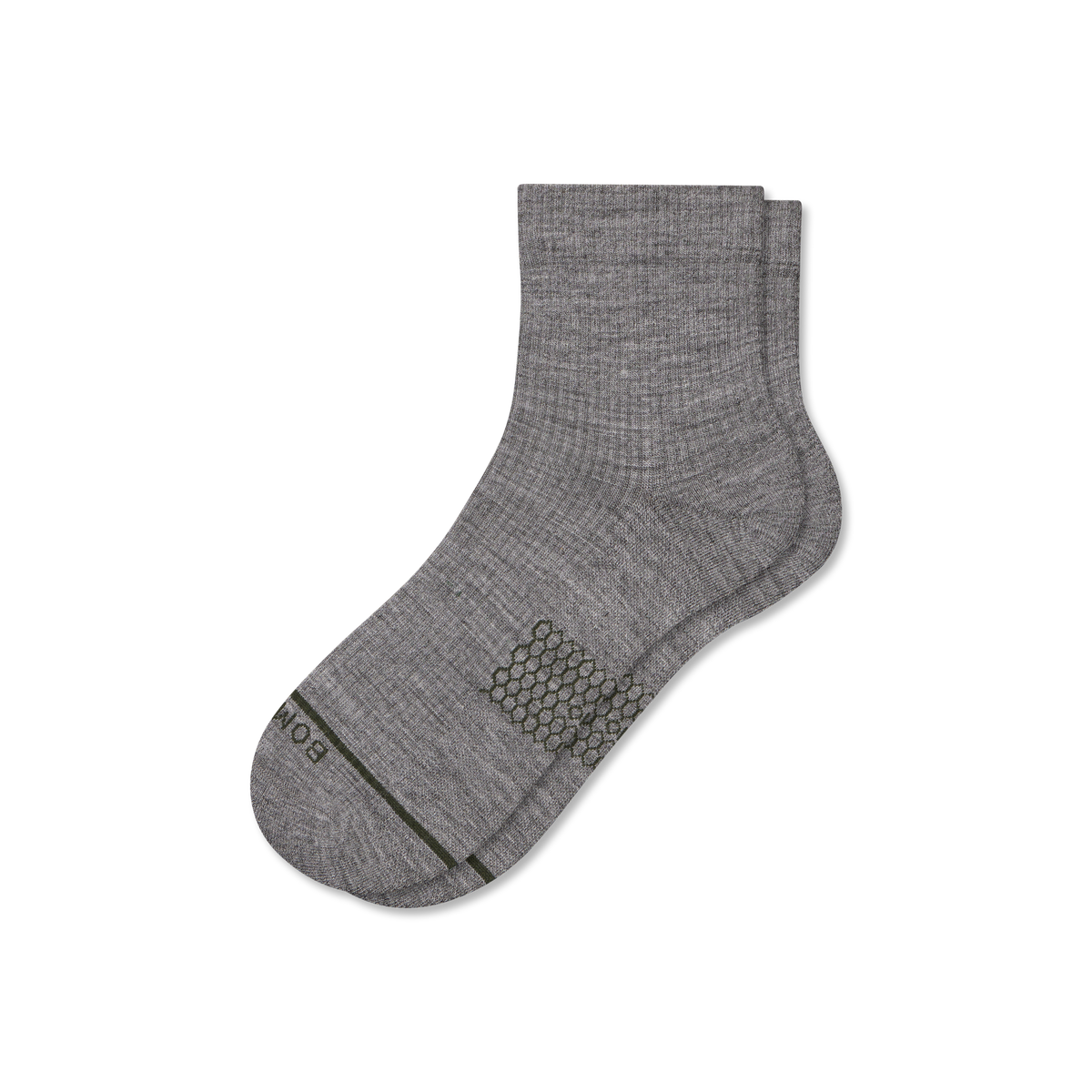 Bombas Women's Merino Wool Blend Modern Rib Quarter Socks