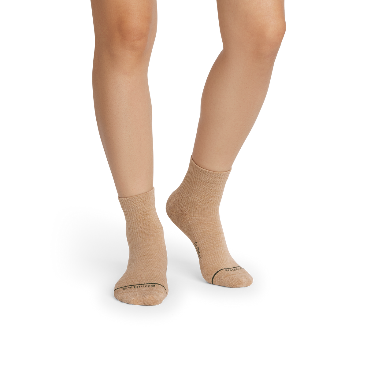 Bombas Women's Merino Wool Blend Modern Rib Quarter Sock 4-Pack