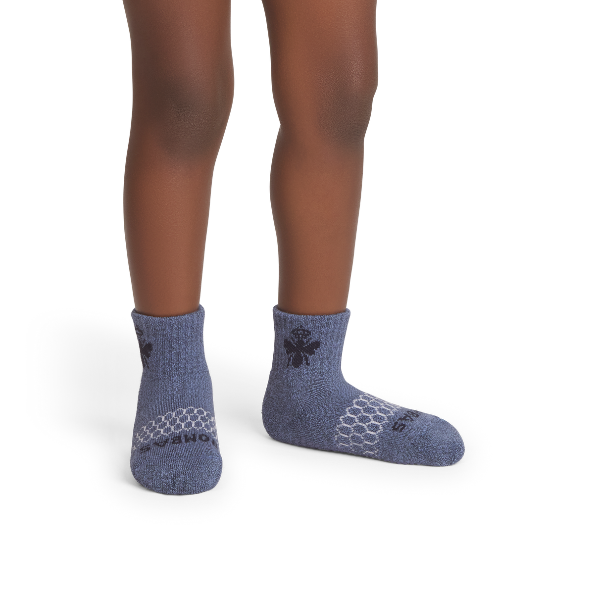 Bombas Toddler Marl Gripper Calf Socks 4-Pack - Kids Non-Slip Socks