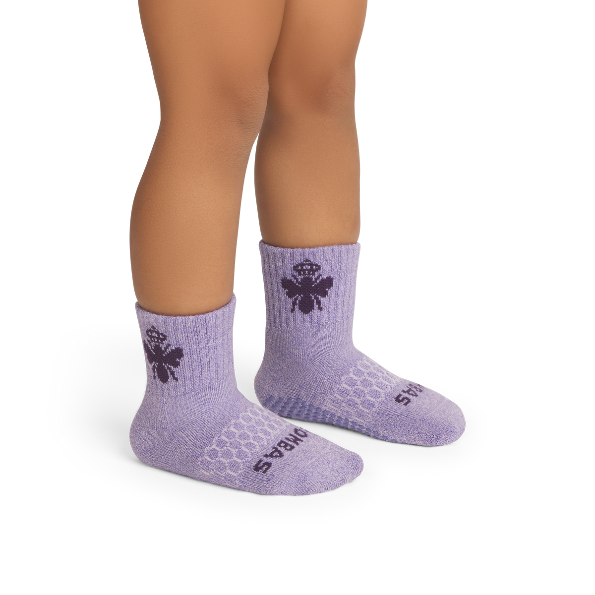 Bombas Toddler Marl Gripper Calf Socks 4-Pack - Kids Non-Slip Socks