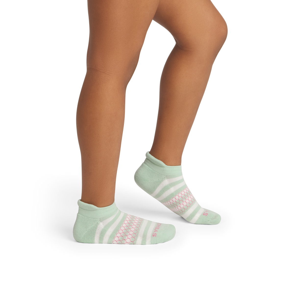 Bombas Youth Stripes Ankle Socks 4-Pack - Kids Midweight Seamless Socks