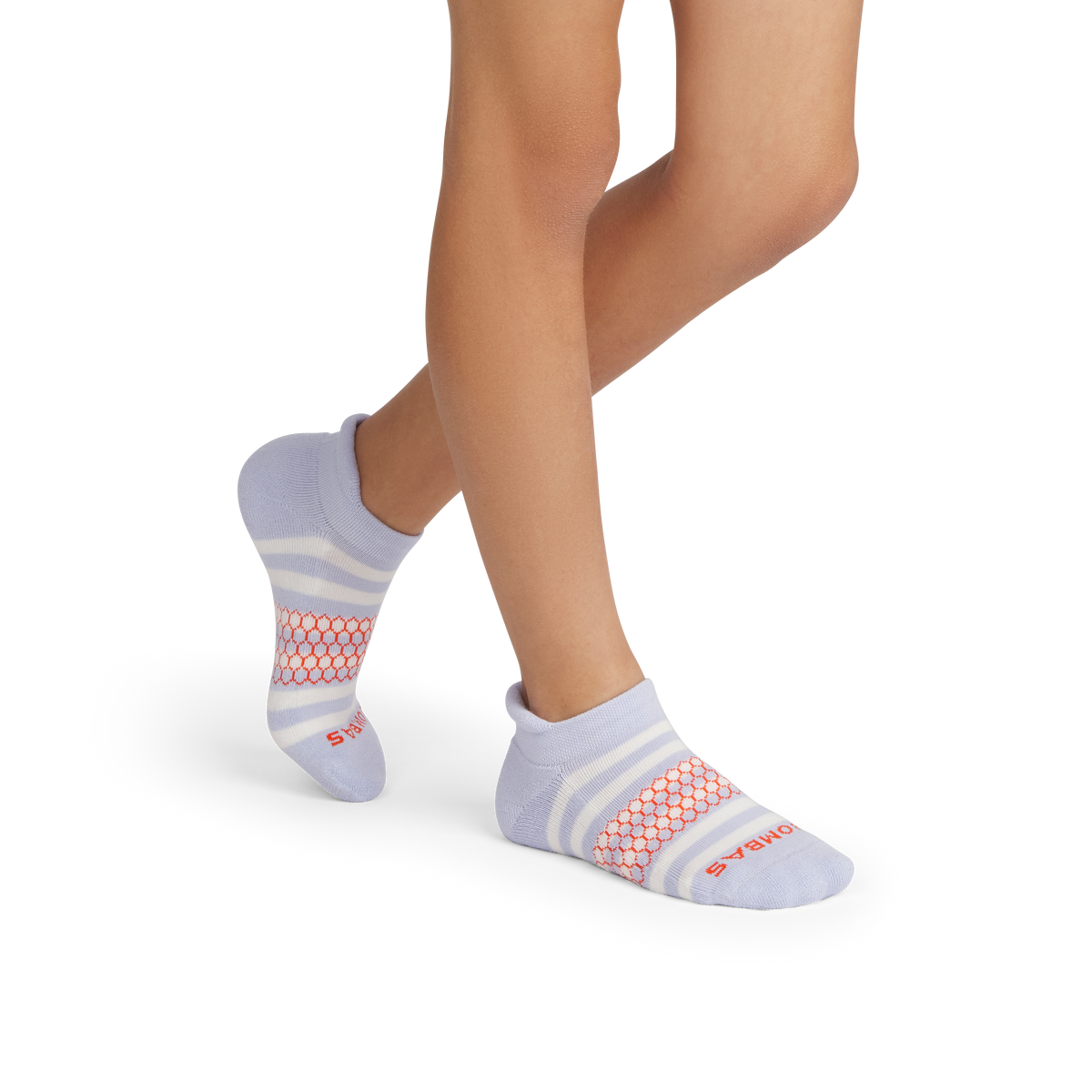 Bombas Youth Stripes Ankle Socks 4-Pack - Kids Midweight Seamless Socks