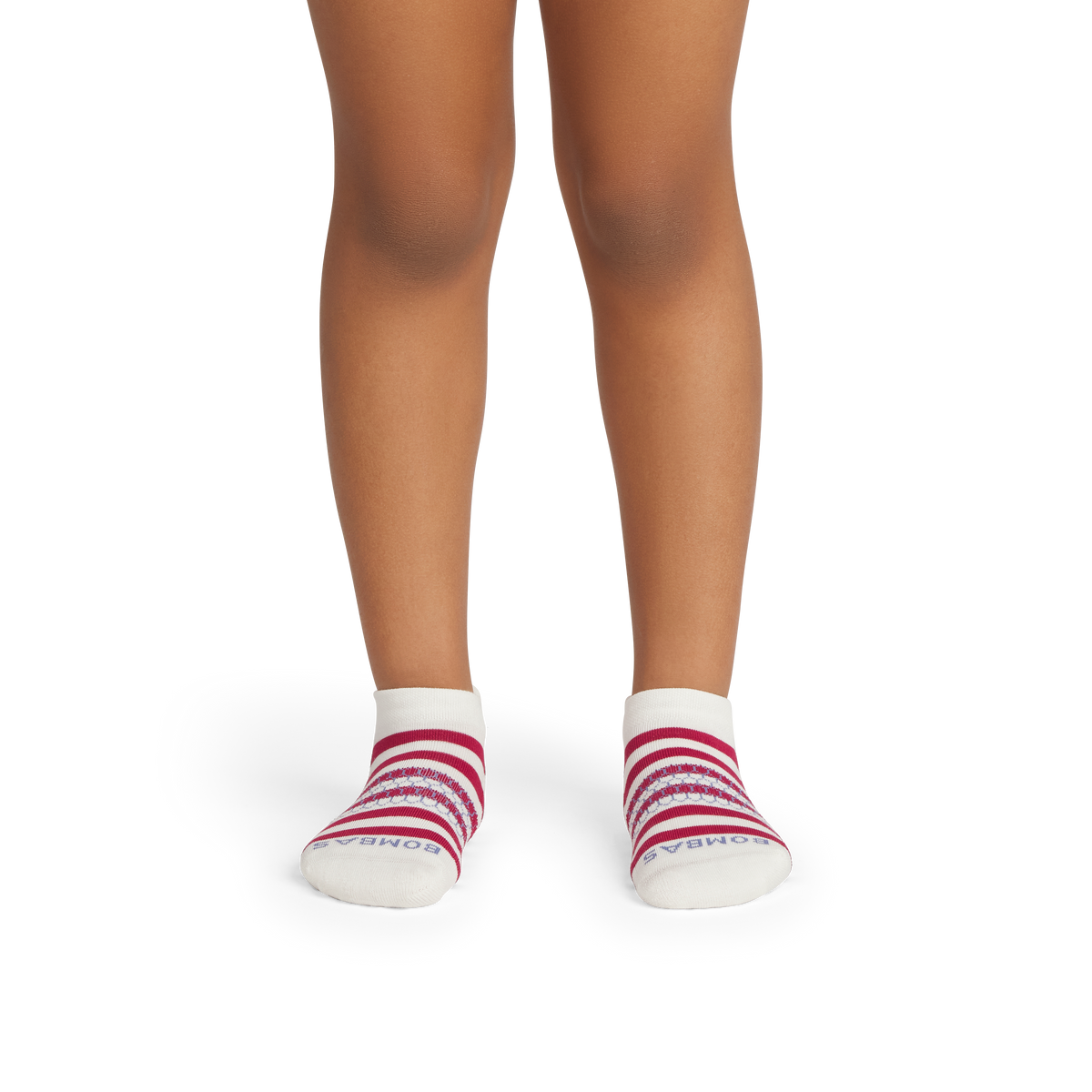 Bombas Youth Stripes Ankle Socks 4-Pack - Kids Midweight Seamless Socks