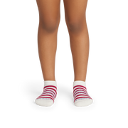 Bombas Youth Stripes Ankle Socks 4-Pack - Kids Midweight Seamless Socks
