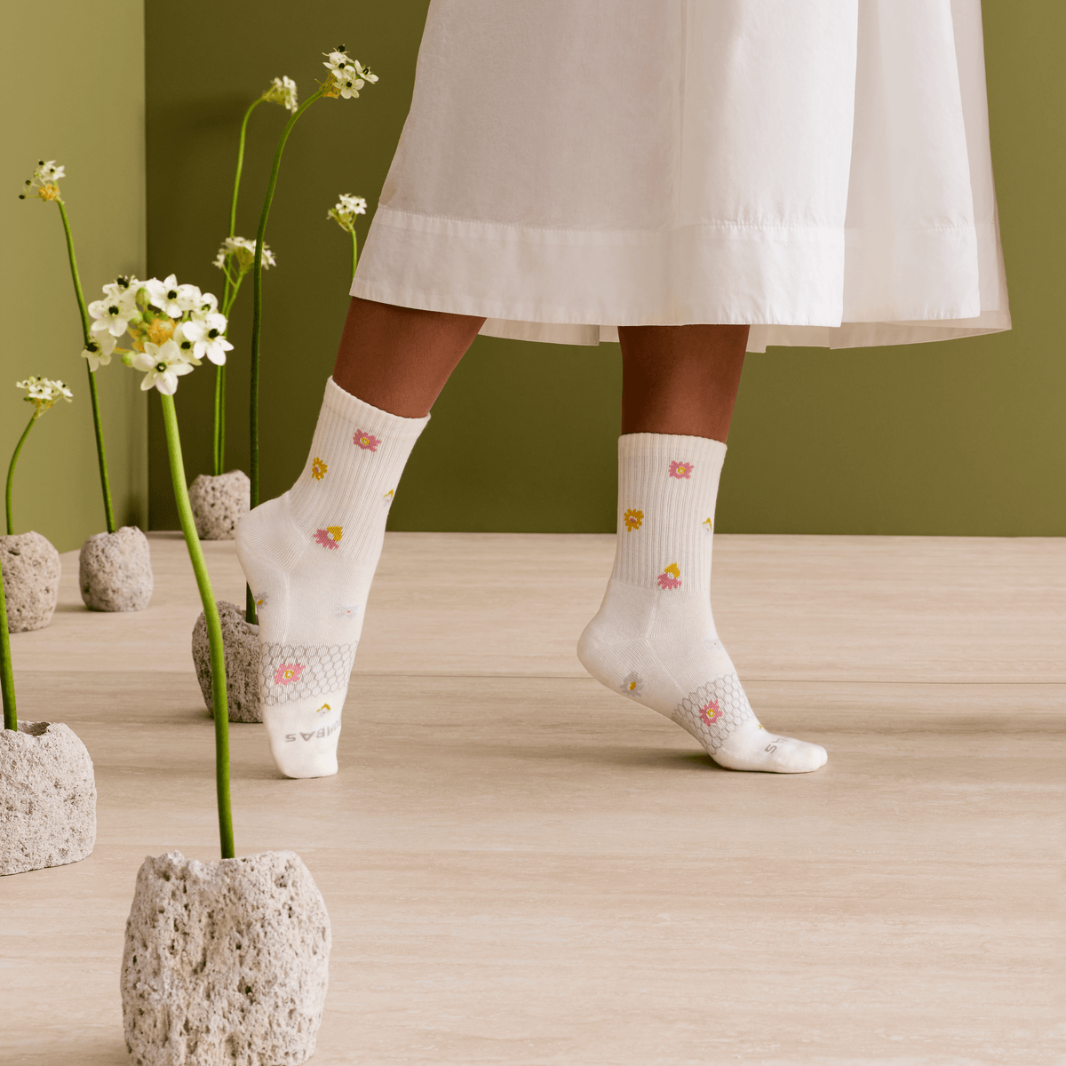 Bombas Women's Garden Party Half Calf Socks with Arch Support