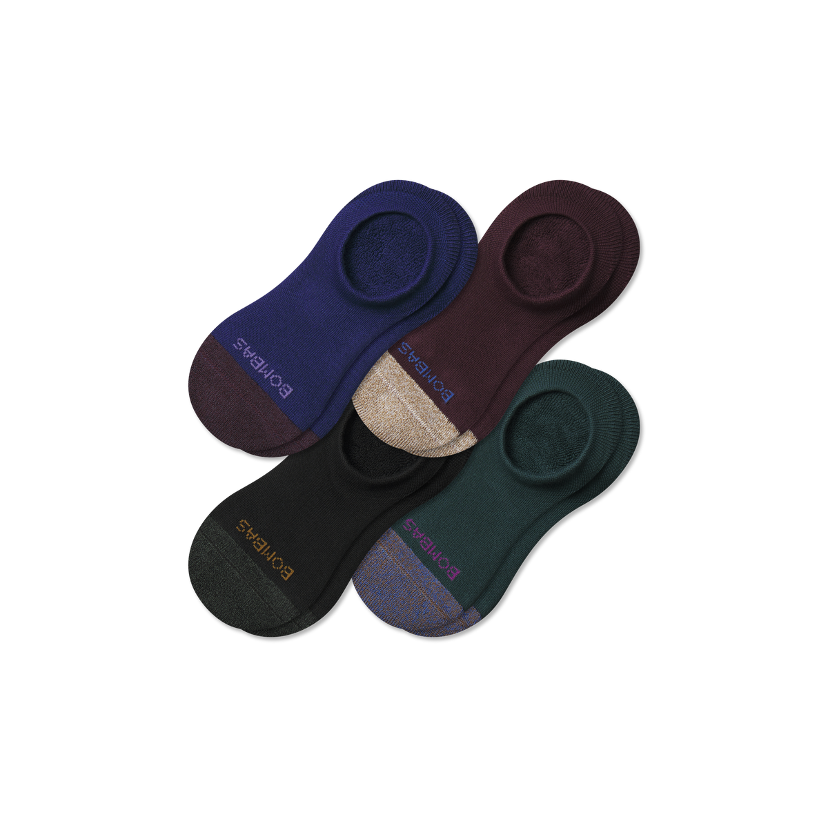 Bombas Women's Cushioned No Show Sock 4-Pack