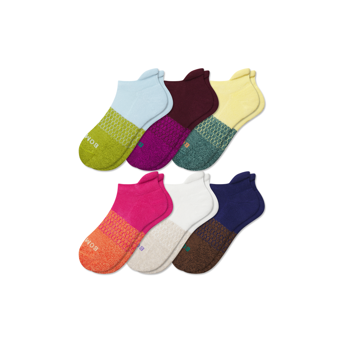 Bombas Kids Ankle Socks - Midweight Marl Cotton Blend Socks