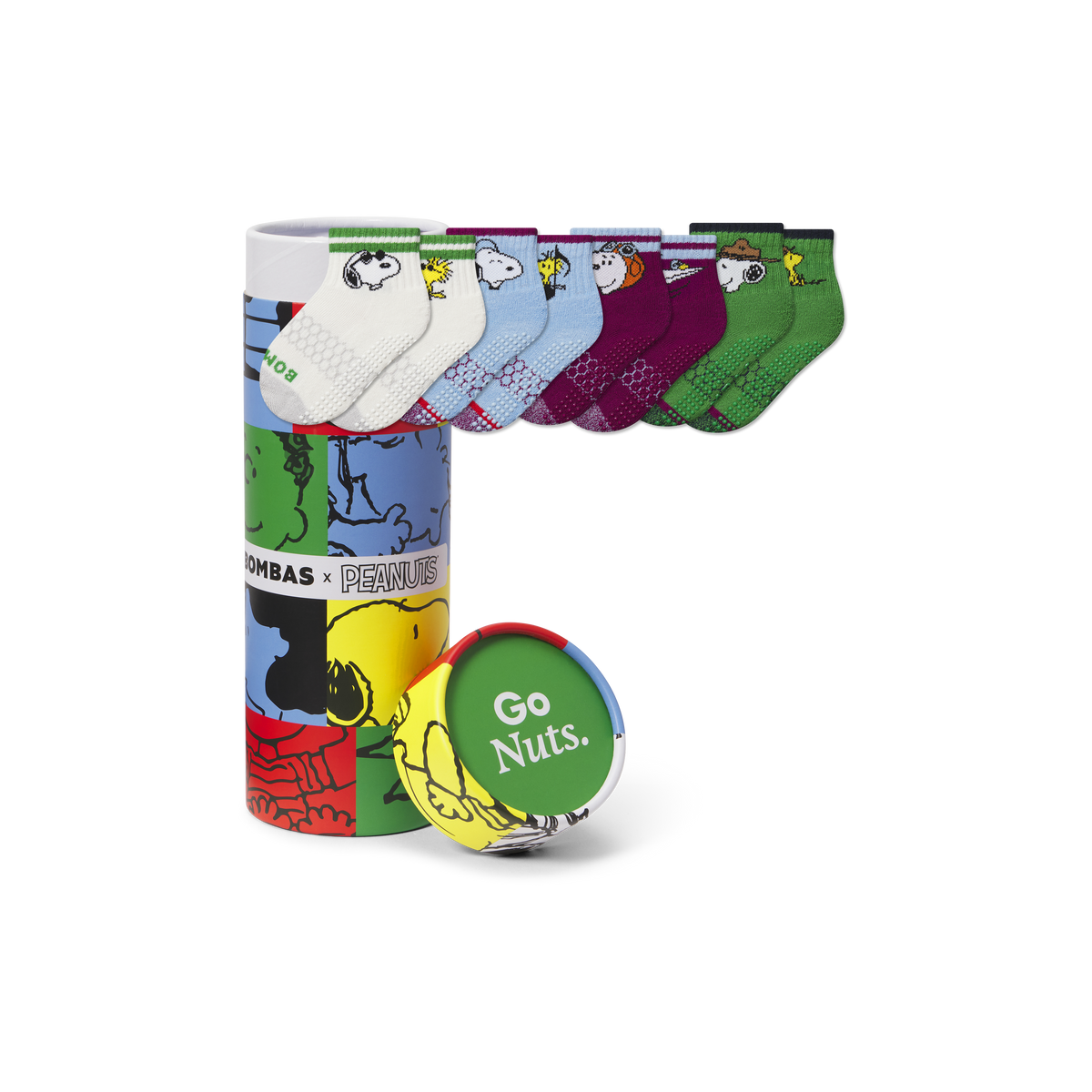 Peanuts x Bombas Toddler Gripper Calf Socks 4-Pack Gift Box
