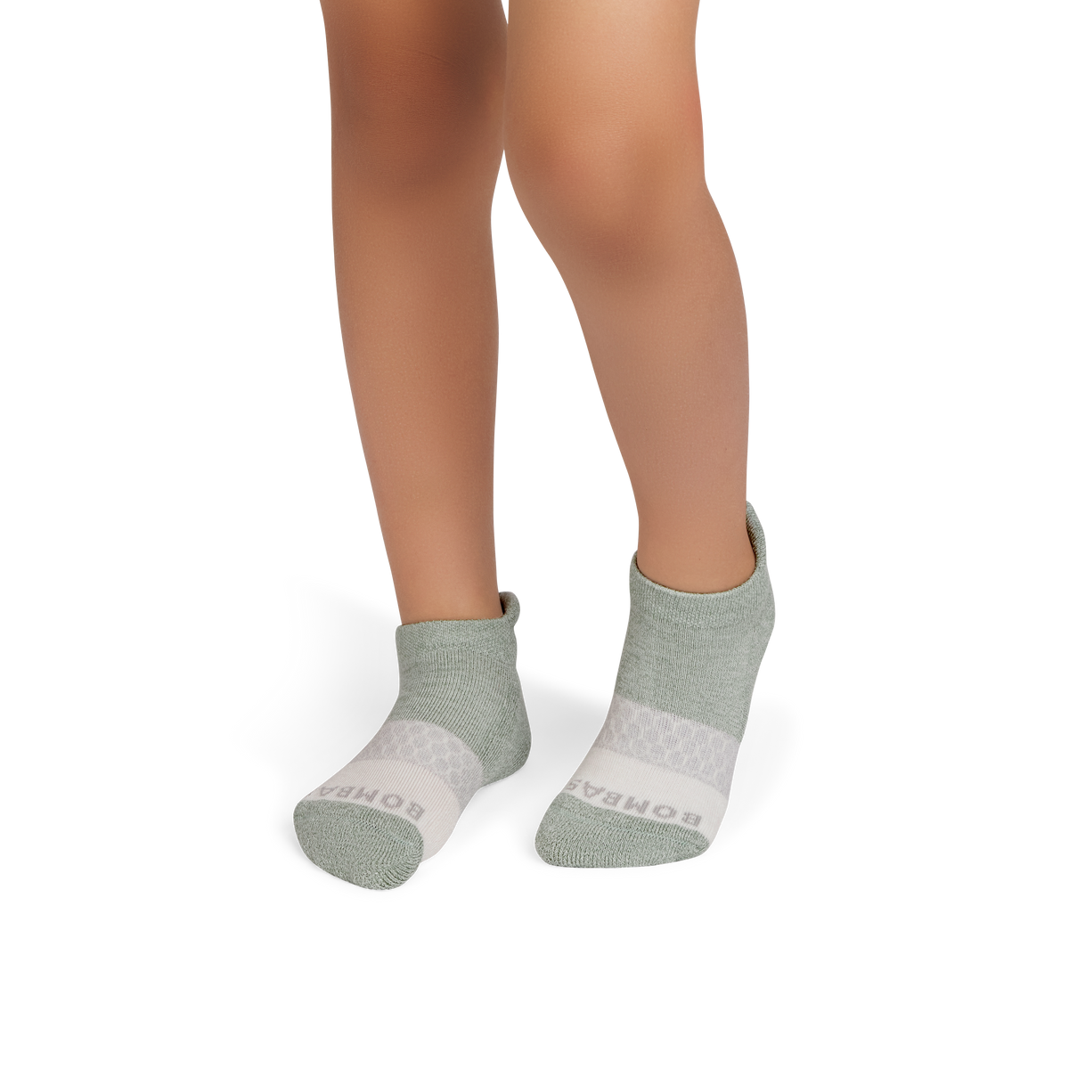 Bombas Junior Tri-Block Ankle Socks 6-Pack - Kids Seamless Toe Gripper Socks