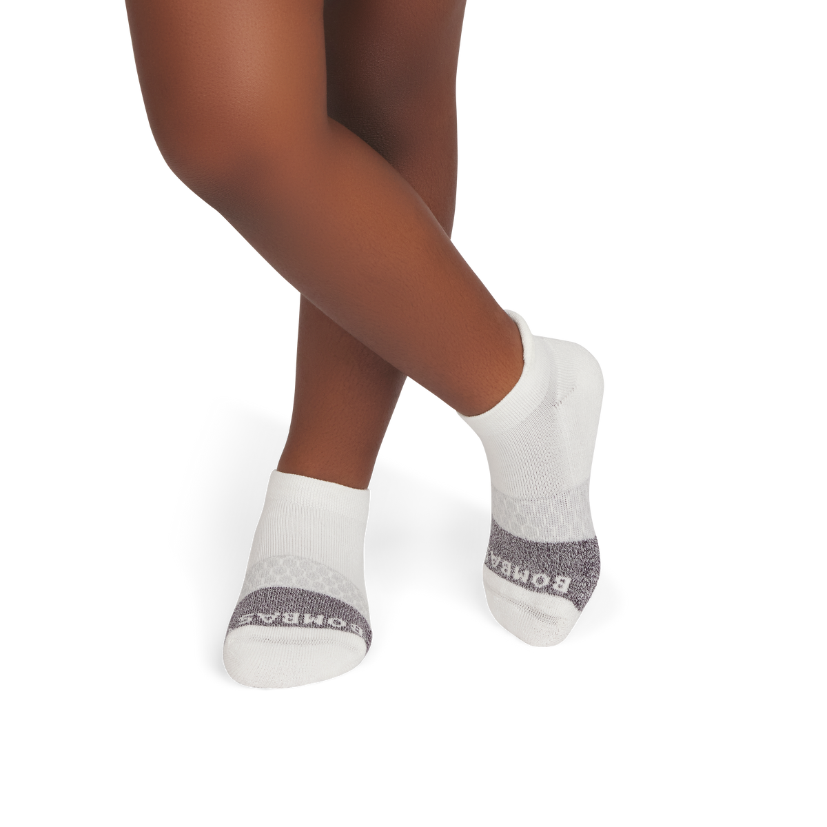 Bombas Junior Tri-Block Ankle Socks 6-Pack - Kids Seamless Toe Gripper Socks