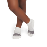 Bombas Junior Tri-Block Ankle Socks 6-Pack - Kids Seamless Toe Gripper Socks