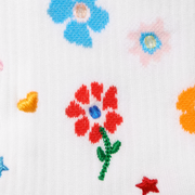 Bombas x Susan Alexandra Floral Embroidered Half Calf Socks