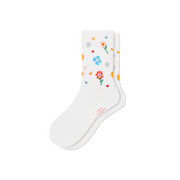 Bombas x Susan Alexandra Floral Embroidered Half Calf Socks