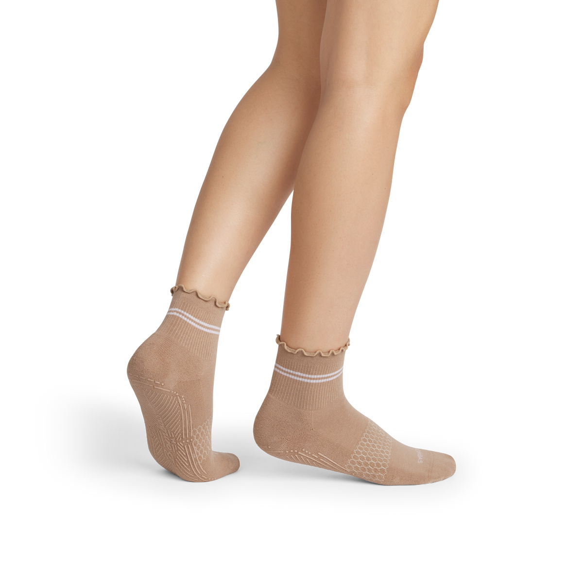 Bombas Women's Studio Gripper Quarter Socks, Non-Slip Yoga & Pilates Socks