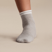 Bombas Women's Vintage Stripes Open Knit Quarter Socks