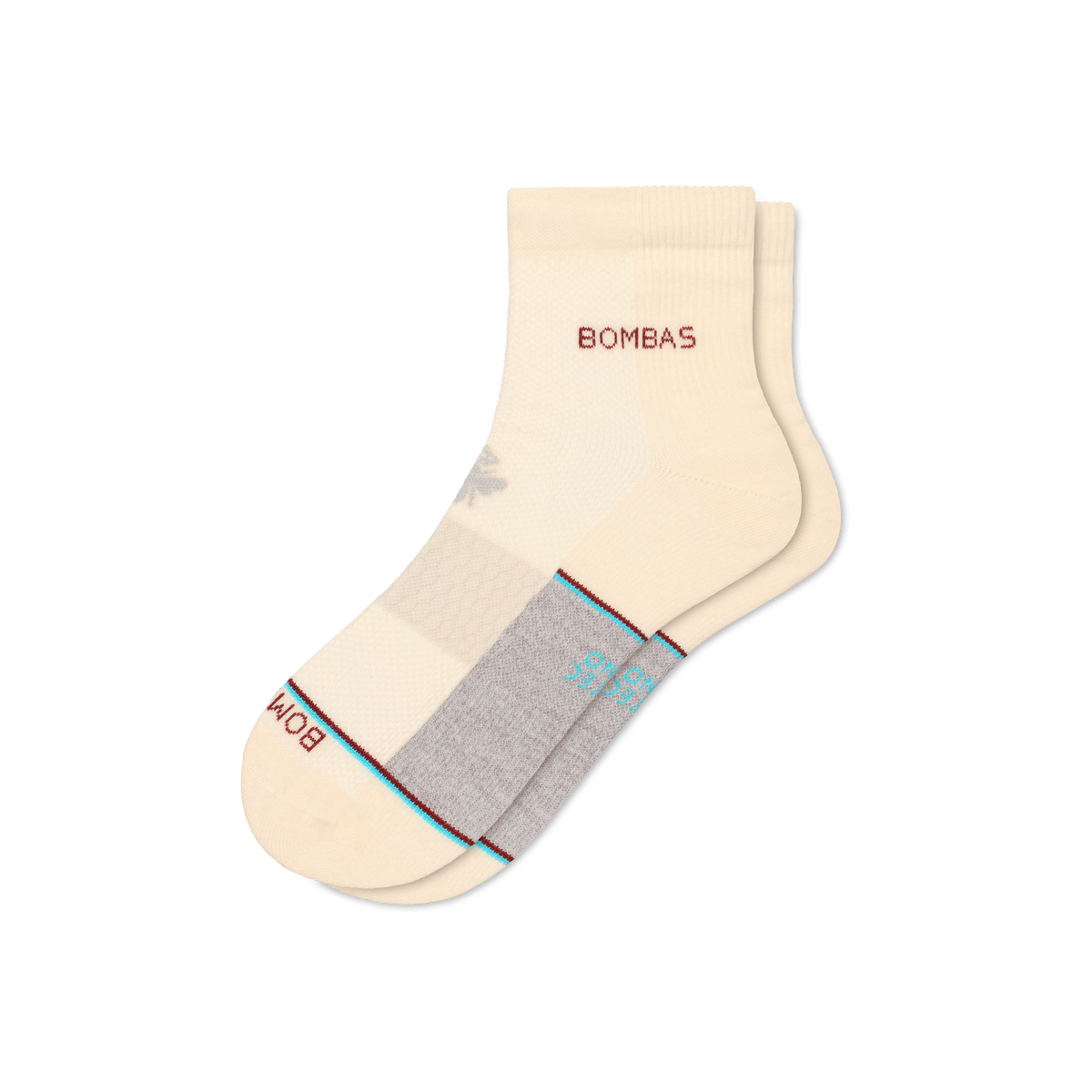 Bombas Women's UltraLite Sport Merino Wool Blend Quarter Socks, Lightweight Running Socks