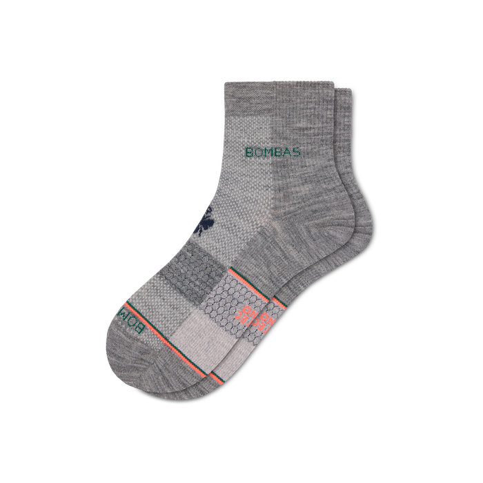 Bombas Men's UltraLite Sport Merino Wool Blend Quarter Socks