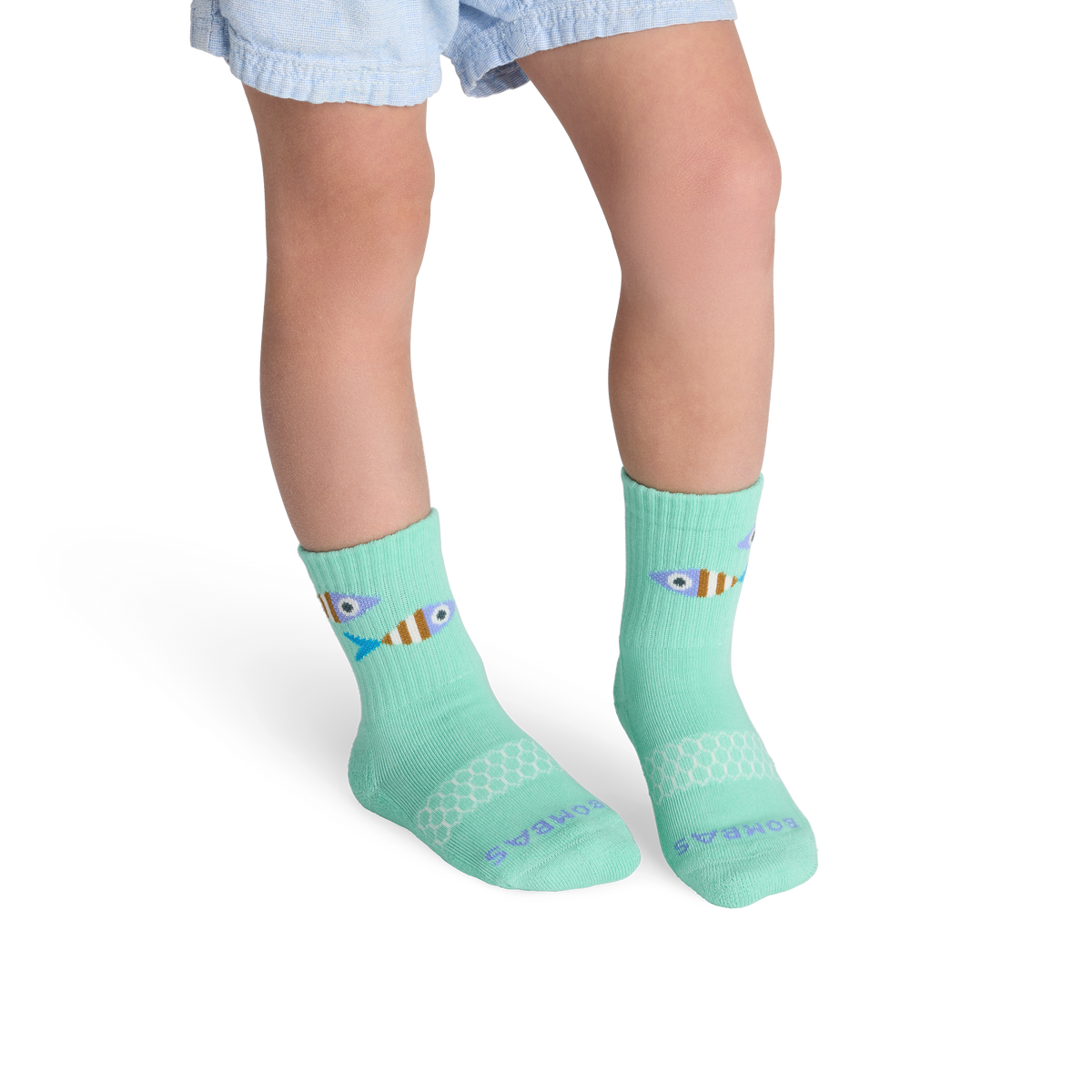 Bombas Junior Calf Socks 8-Pack - Kids Seamless Toe Arch Support Socks