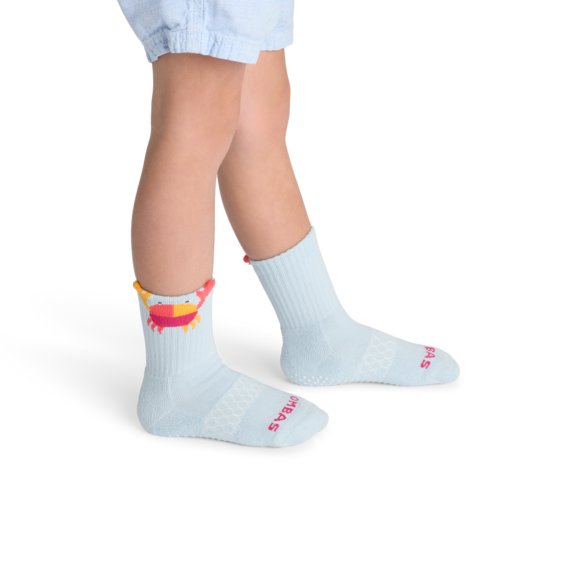 Bombas Junior Seaside Gripper Calf Socks 4-Pack - Kids Non-Slip Socks