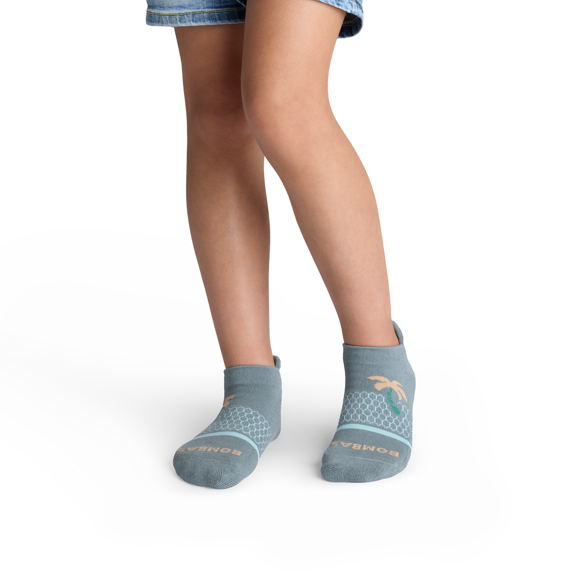 Bombas Youth Seaside Ankle Socks 4-Pack - Kids Midweight Seamless Socks