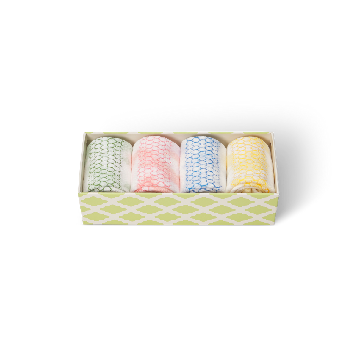 Bombas Youth Celebration Calf Socks 4-Pack Gift Box - Kids Tie-Dye Seamless Toe Socks