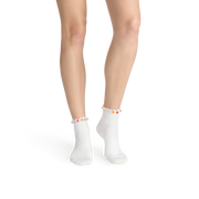 Bombas x Susan Alexandra Embellished Ruffle Rib Quarter Sock 2-Pack