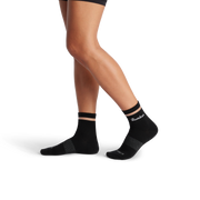 Bombas Women's UltraLite Sport Sheer Stripe Quarter Socks 6-Pack, Lightweight Running Socks