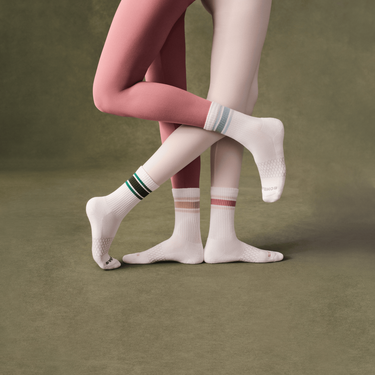 Bombas Women's Vintage Stripes Half Calf Sock 8-Pack