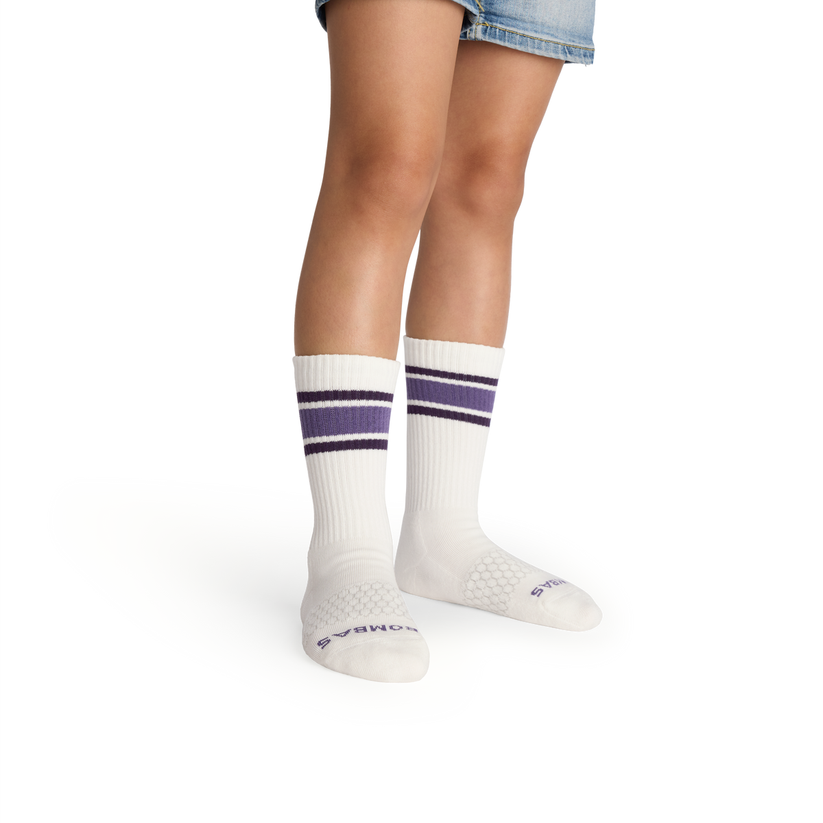 Bombas Youth Vintage Stripes Calf Socks 8-Pack - Kids Seamless Cotton Socks