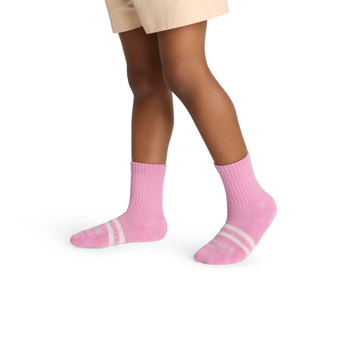 Bombas Junior Solids Calf Socks 4-Pack - Kids Midweight Seamless Socks