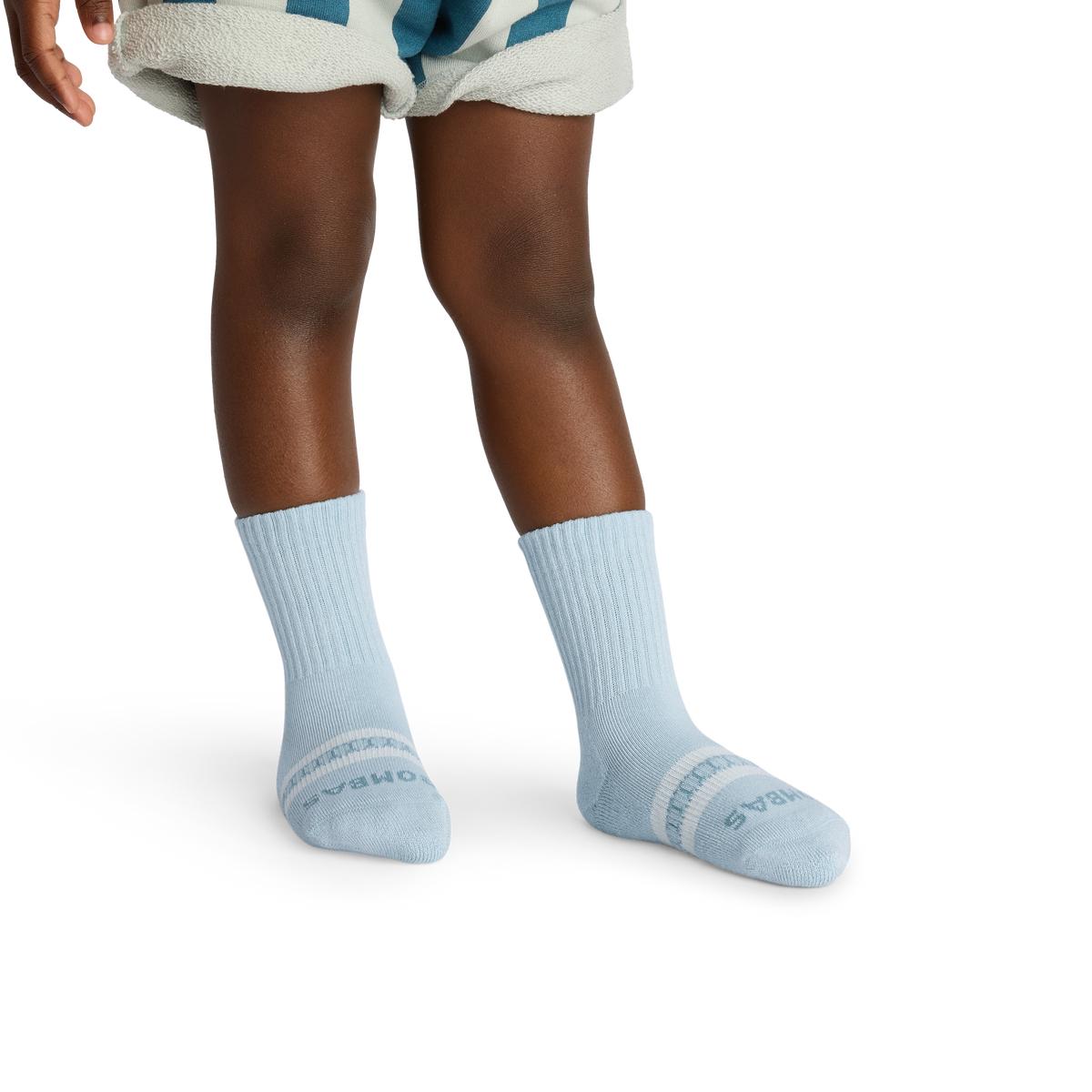 Bombas Junior Solids Calf Socks 4-Pack - Kids Midweight Seamless Socks