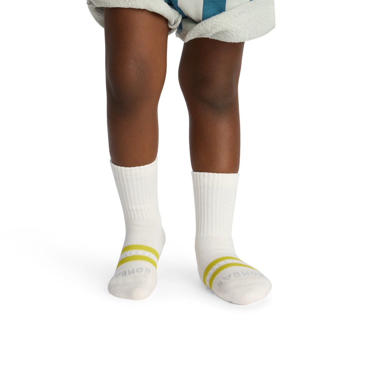 Bombas Junior Solids Calf Socks 4-Pack - Kids Midweight Seamless Socks