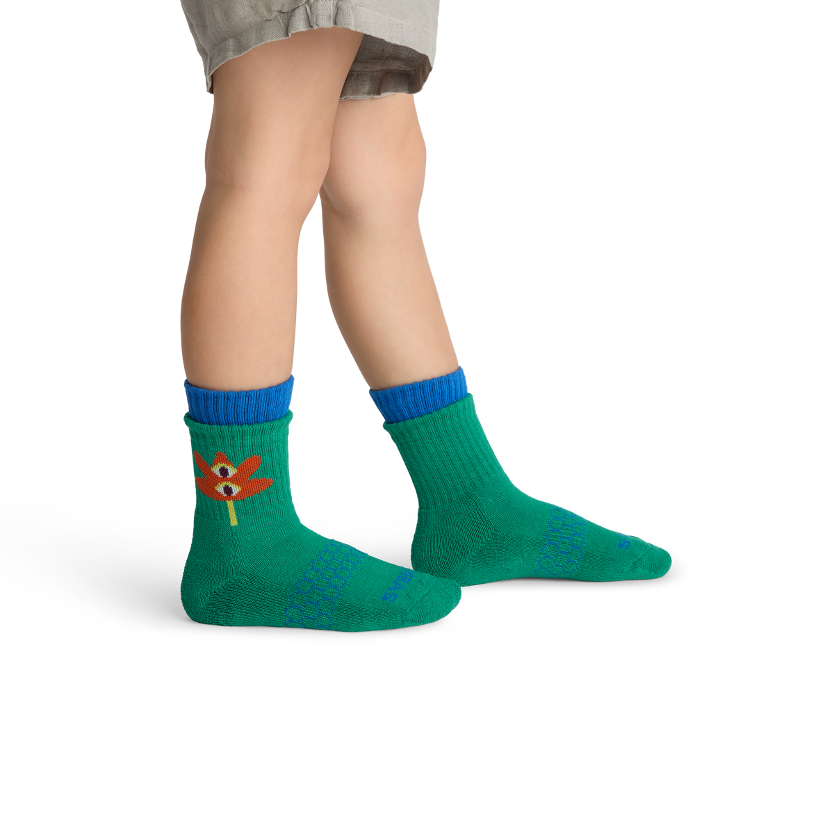 Bombas Junior Eye Spy Calf Socks 4-Pack - Kids Seamless Toe Arch Support Socks