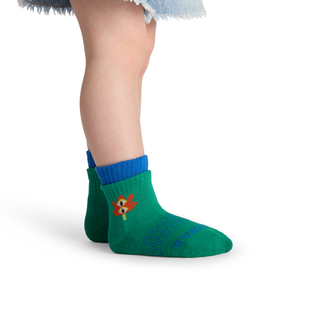Bombas Toddler Eye Spy Gripper Calf Socks 4-Pack - Kids Non-Slip Socks