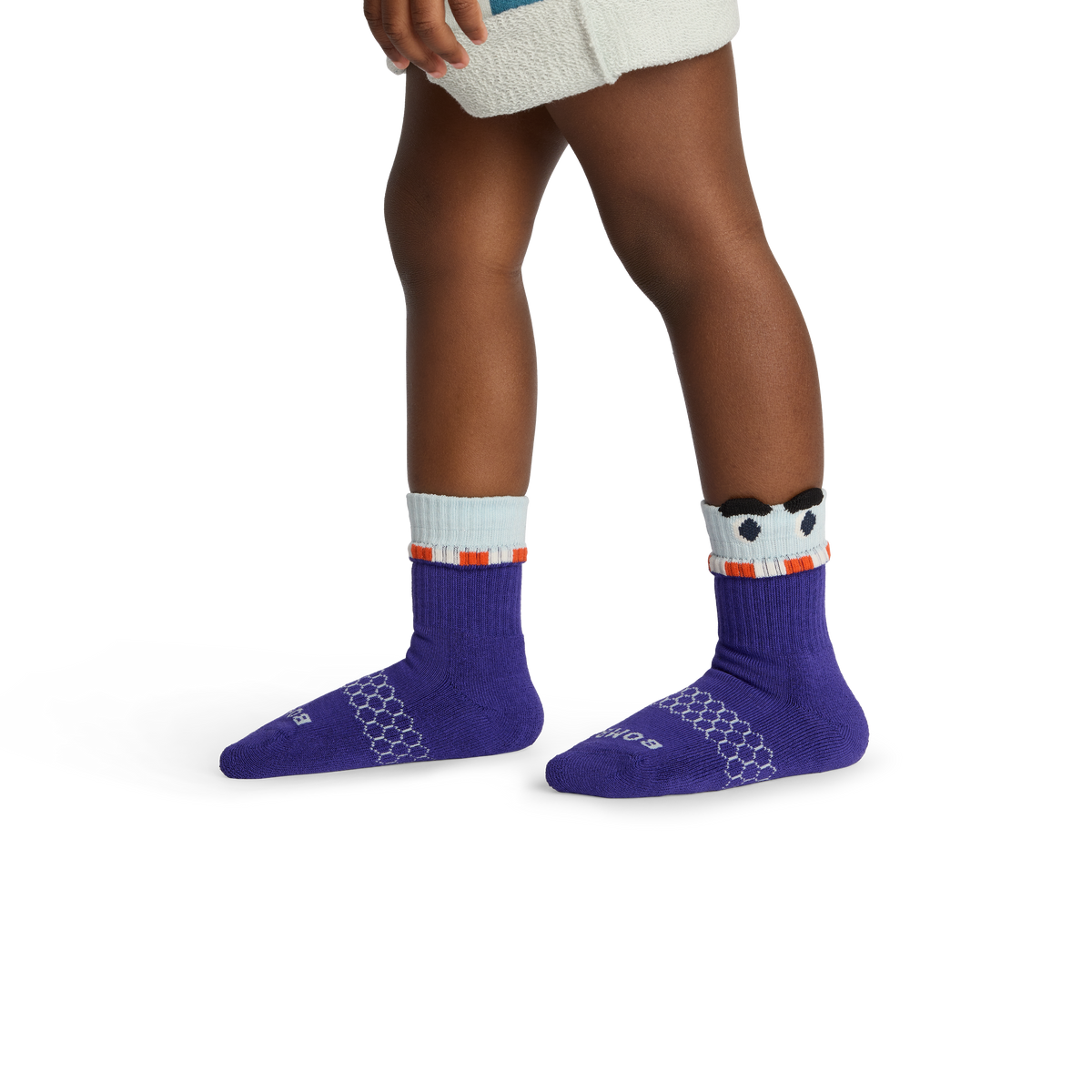 Bombas Junior Eye Spy Calf Socks 4-Pack - Kids Seamless Toe Arch Support Socks