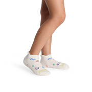 Bombas Youth Dinner Party Ankle Socks 4-Pack - Kids Seamless Toe Cotton Socks