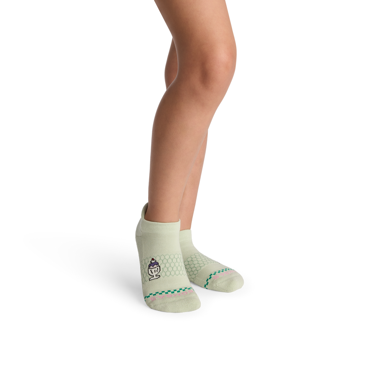 Bombas Youth Dinner Party Ankle Socks 4-Pack - Kids Seamless Toe Cotton Socks