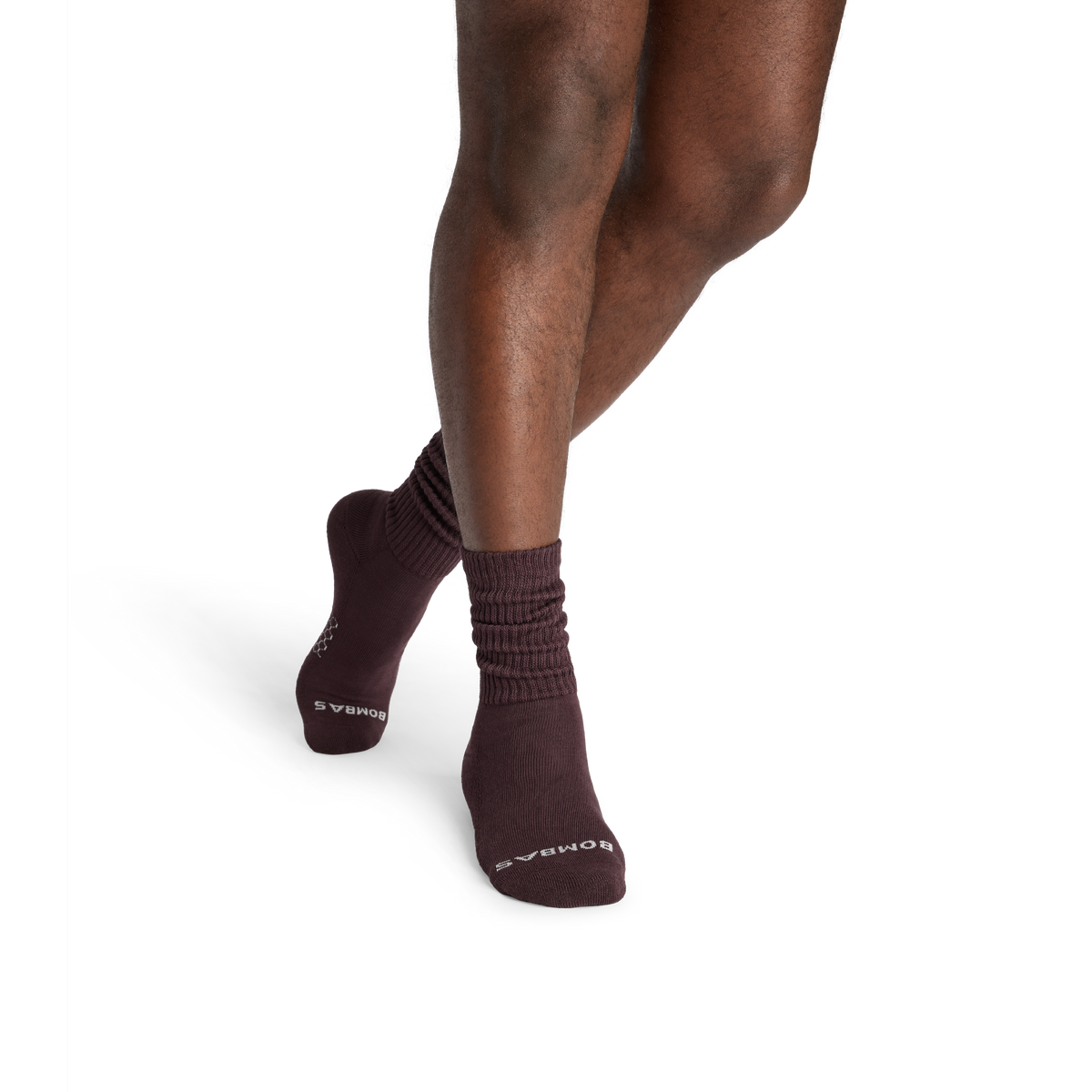 Bombas Men's Slouchy Rib Calf Sock 4-Pack