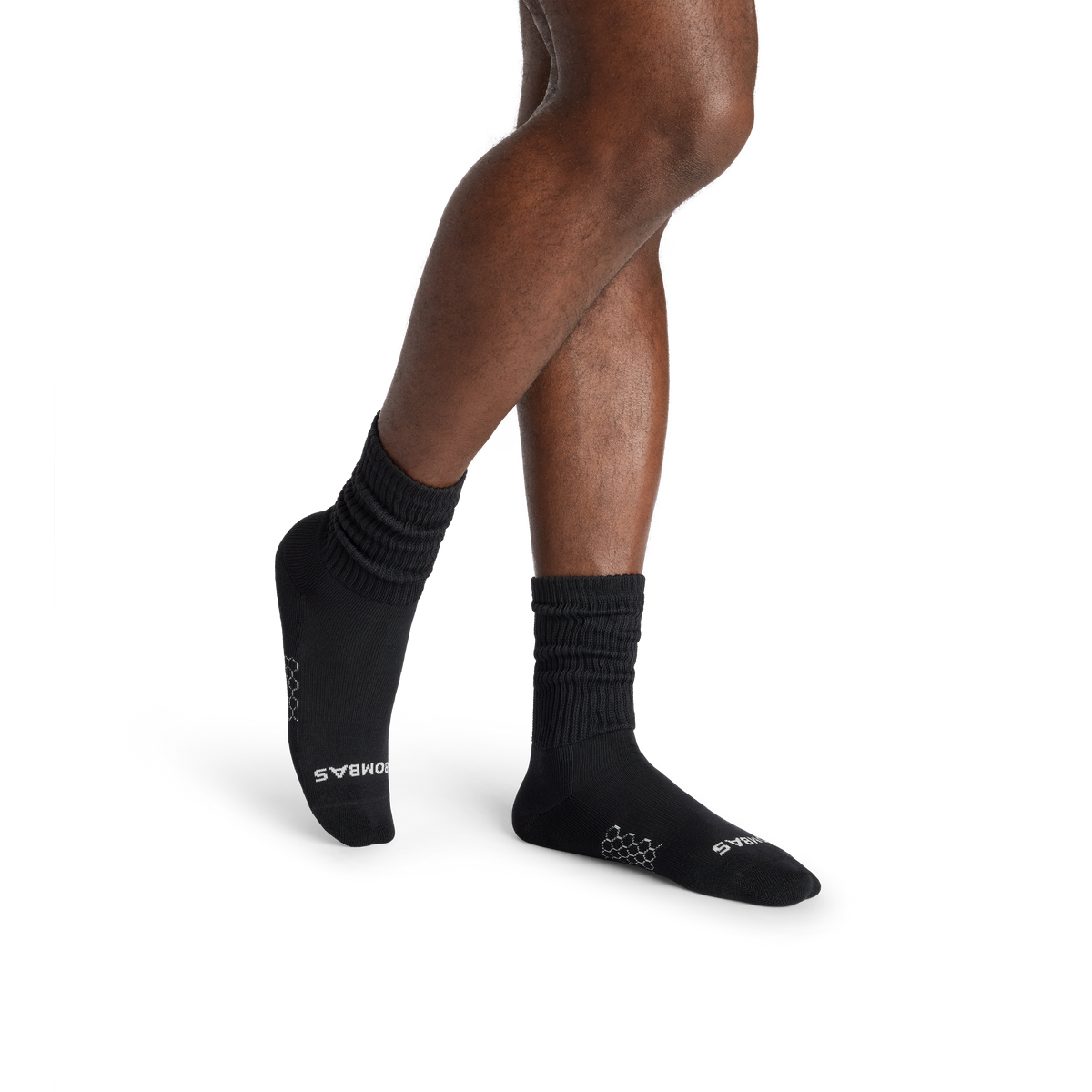 Bombas Men's Slouchy Rib Calf Sock 4-Pack