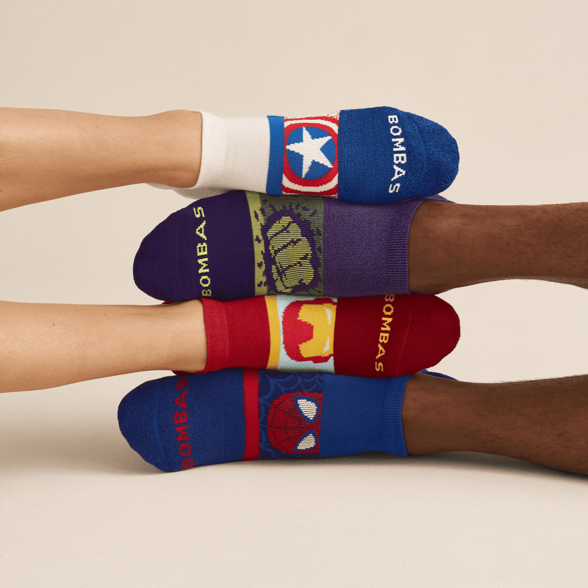 Marvel Bombas Adult Ankle Socks 4-Pack