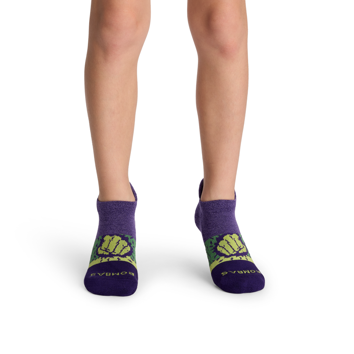 Marvel Bombas Youth Ankle Socks 4-Pack Gift Box - Captain America Iron Man Hulk Spider-Man