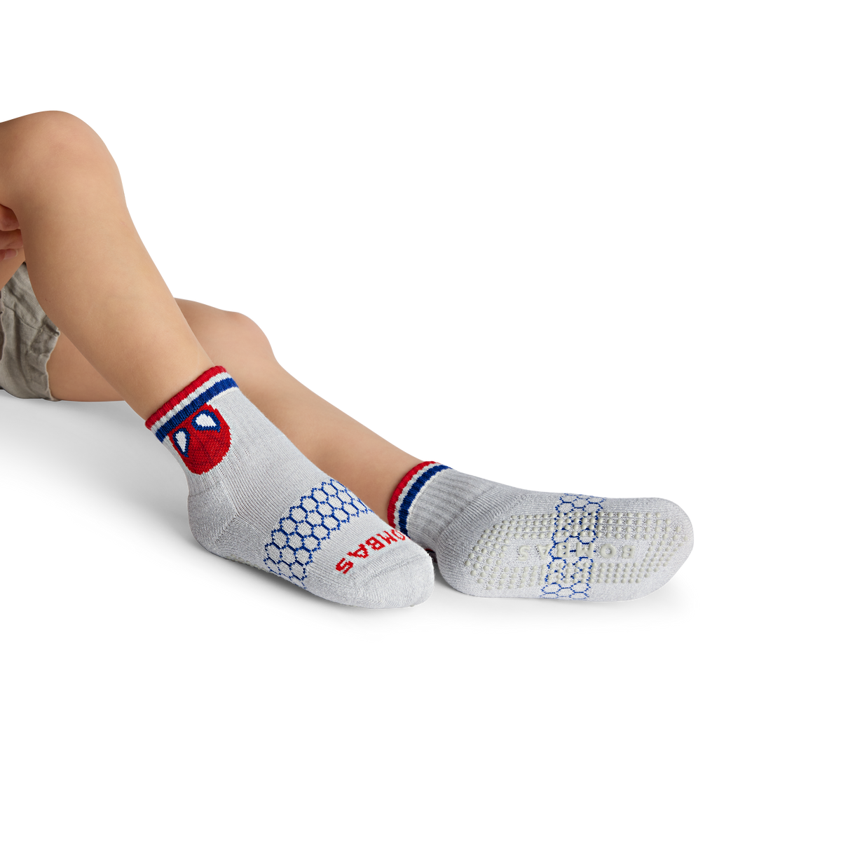 Marvel Bombas Toddler Gripper Calf Socks 4-Pack Gift Box - Captain America Iron Man Hulk Spider-Man