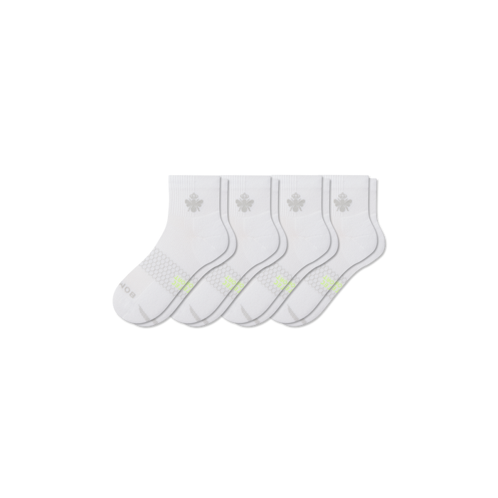 Bombas Women's All Sport Quarter Socks 4-Pack, Cushioned Athletic Socks